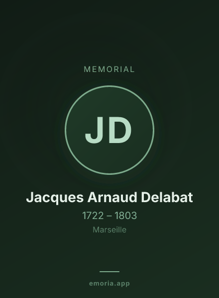 Memorial portrait of Jacques Arnaud Delabat