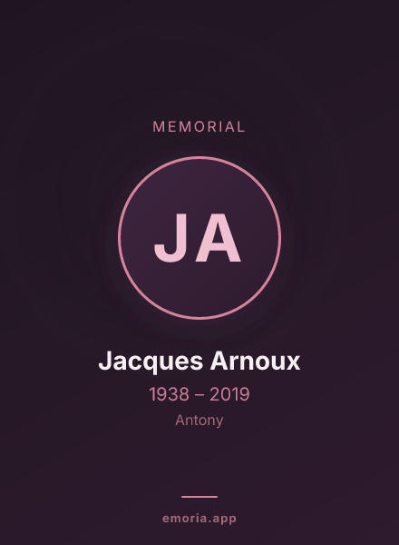 Memorial portrait of Jacques Arnoux