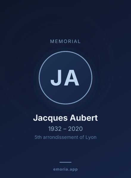 Memorial portrait of Jacques Aubert