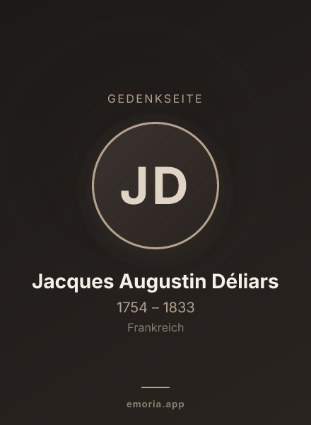 Gedenkportrait von Jacques Augustin Déliars
