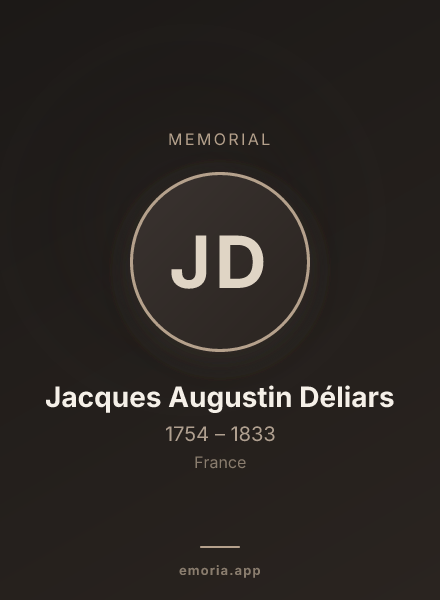 Memorial portrait of Jacques Augustin Déliars