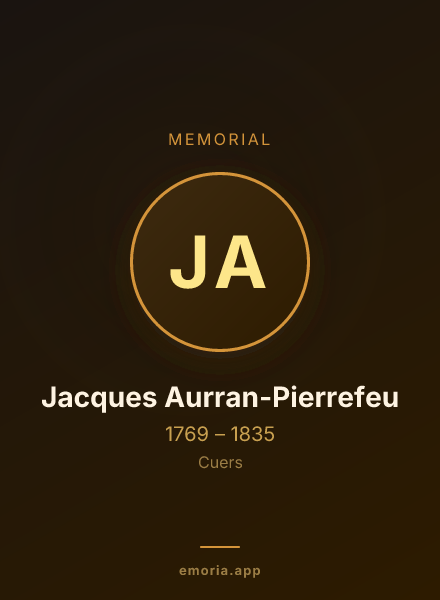 Memorial portrait of Jacques Aurran-Pierrefeu
