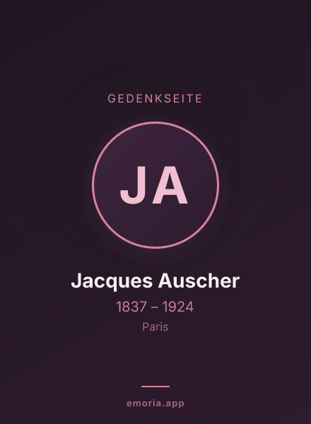 Gedenkportrait von Jacques Auscher