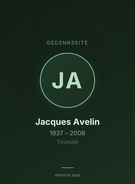Gedenkportrait von Jacques Avelin