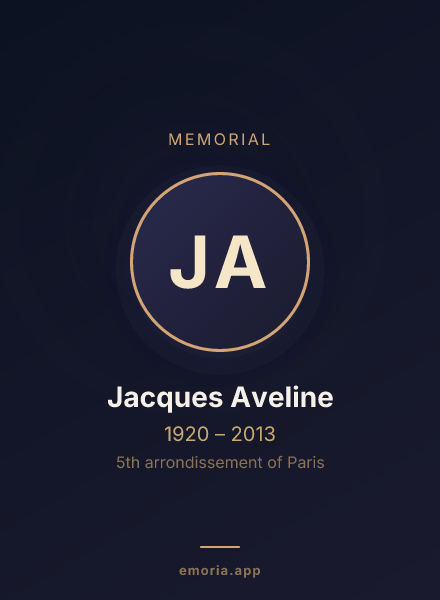Memorial portrait of Jacques Aveline