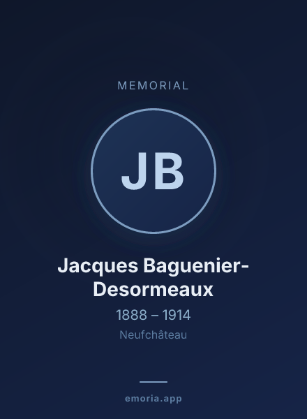 Memorial portrait of Jacques Baguenier-Desormeaux