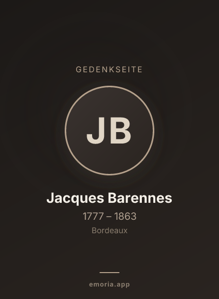 Gedenkportrait von Jacques Barennes