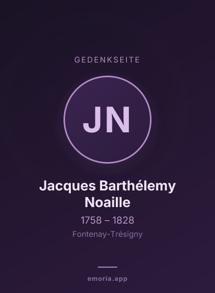 Gedenkportrait von Jacques Barthélemy Noaille