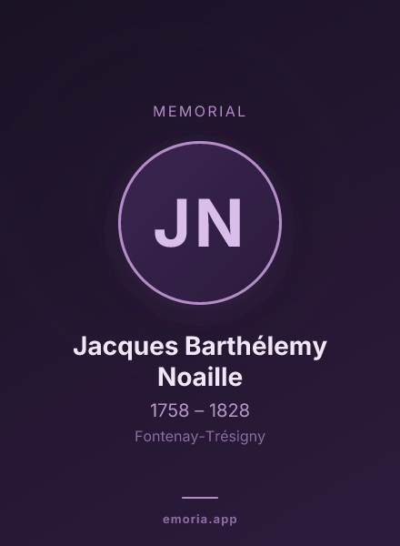 Memorial portrait of Jacques Barthélemy Noaille