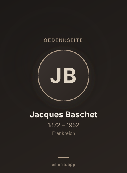 Gedenkportrait von Jacques Baschet