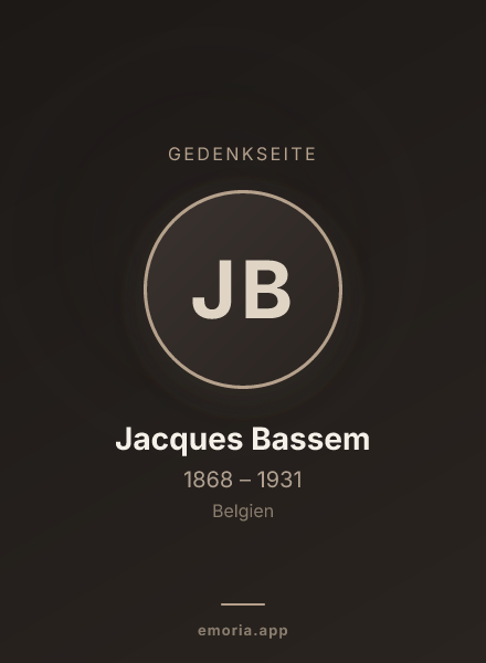 Gedenkportrait von Jacques Bassem