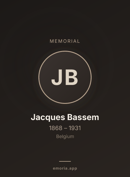 Memorial portrait of Jacques Bassem