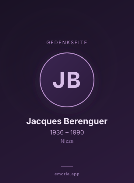 Gedenkportrait von Jacques Berenguer