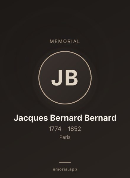 Memorial portrait of Jacques Bernard Bernard