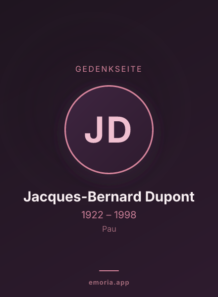 Gedenkportrait von Jacques-Bernard Dupont