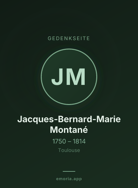 Gedenkportrait von Jacques-Bernard-Marie Montané