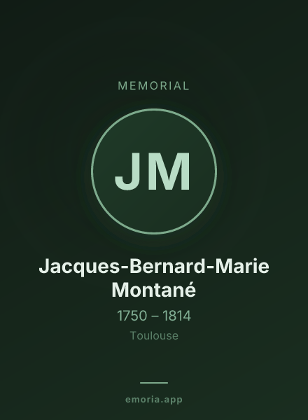 Memorial portrait of Jacques-Bernard-Marie Montané