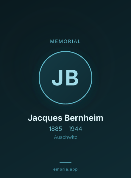 Memorial portrait of Jacques Bernheim