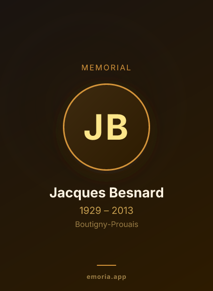 Memorial portrait of Jacques Besnard