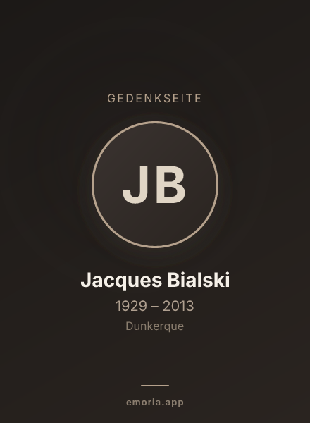 Gedenkportrait von Jacques Bialski