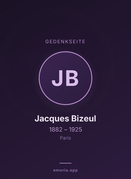 Gedenkportrait von Jacques Bizeul