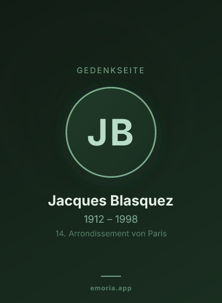 Gedenkportrait von Jacques Blasquez