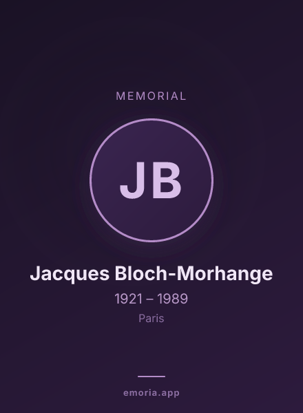 Memorial portrait of Jacques Bloch-Morhange
