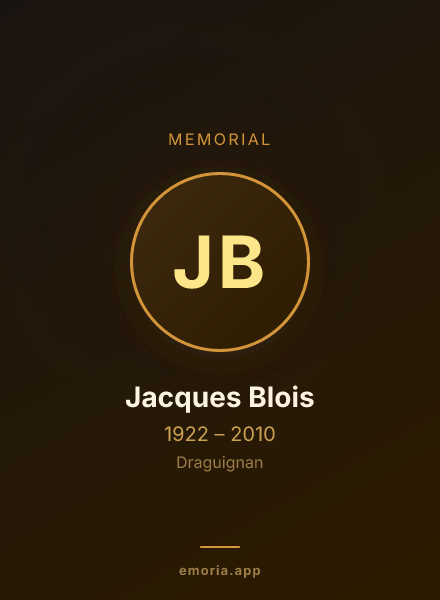 Memorial portrait of Jacques Blois