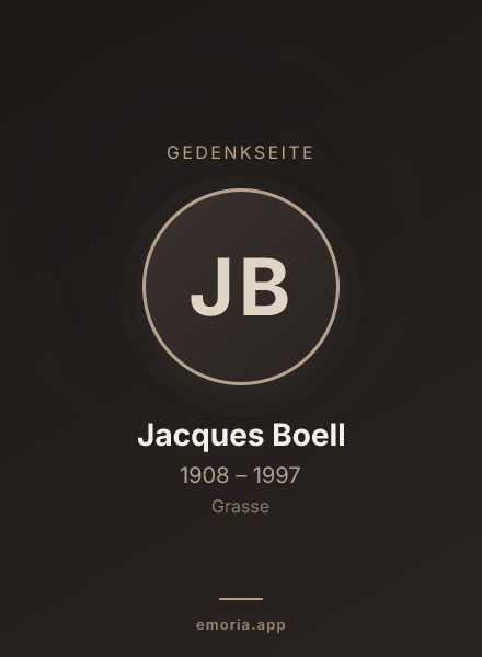 Gedenkportrait von Jacques Boell