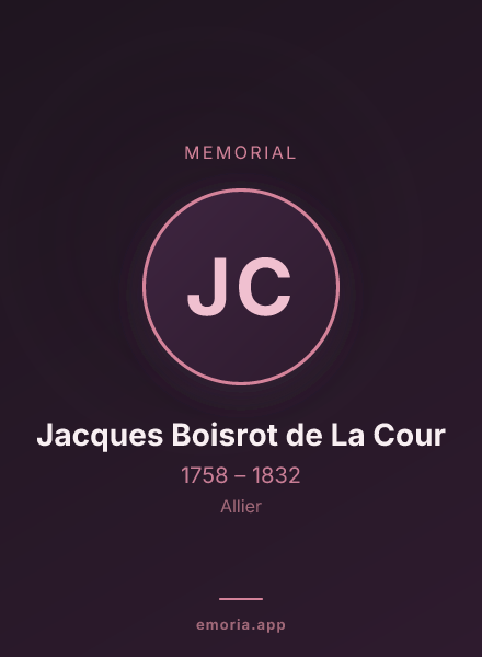 Memorial portrait of Jacques Boisrot de La Cour