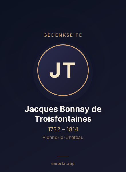 Gedenkportrait von Jacques Bonnay de Troisfontaines