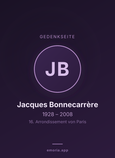 Gedenkportrait von Jacques Bonnecarrère