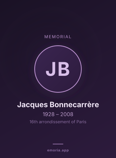 Memorial portrait of Jacques Bonnecarrère