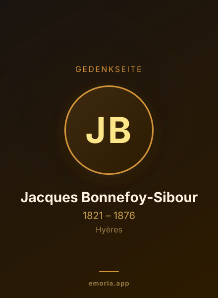 Gedenkportrait von Jacques Bonnefoy-Sibour