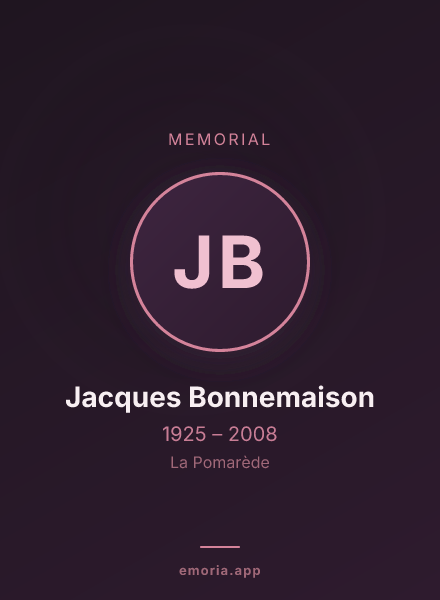 Memorial portrait of Jacques Bonnemaison