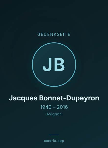 Gedenkportrait von Jacques Bonnet-Dupeyron