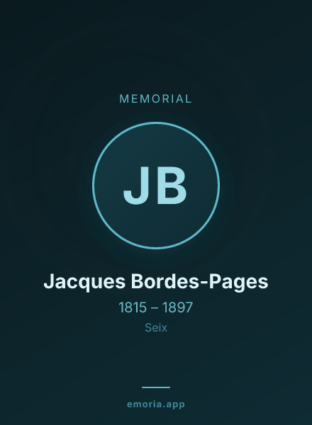 Memorial portrait of Jacques Bordes-Pages