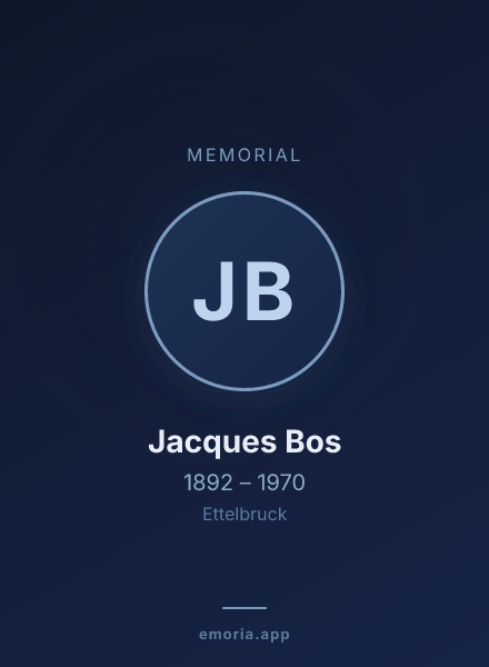 Memorial portrait of Jacques Bos
