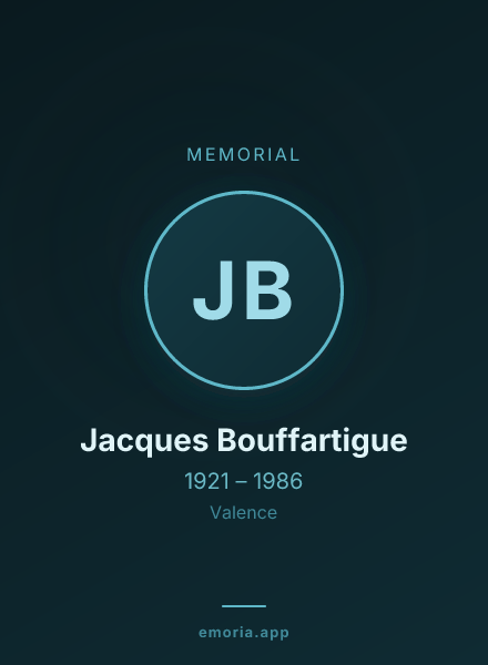 Memorial portrait of Jacques Bouffartigue