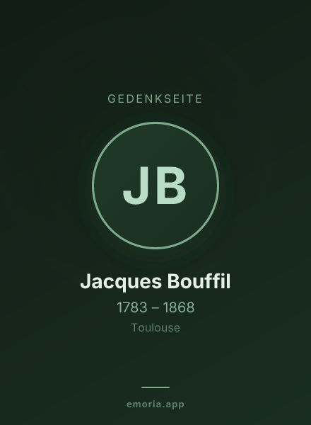 Gedenkportrait von Jacques Bouffil