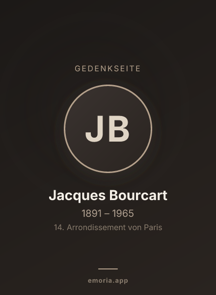 Gedenkportrait von Jacques Bourcart