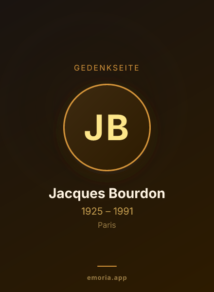 Gedenkportrait von Jacques Bourdon