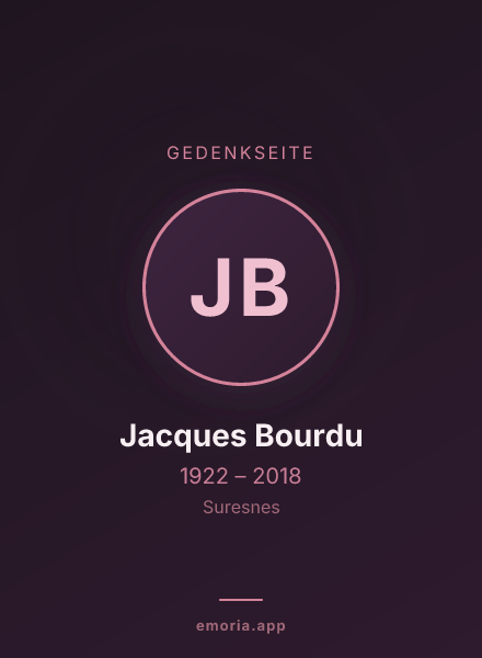 Gedenkportrait von Jacques Bourdu