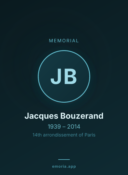 Memorial portrait of Jacques Bouzerand