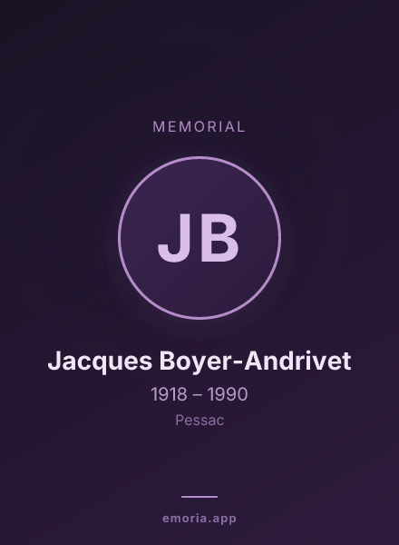 Memorial portrait of Jacques Boyer-Andrivet