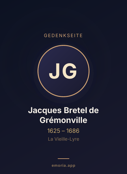Gedenkportrait von Jacques Bretel de Grémonville