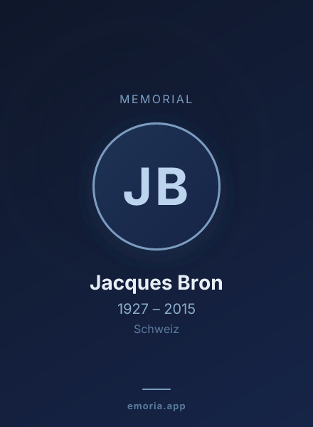 Memorial portrait of Jacques Bron