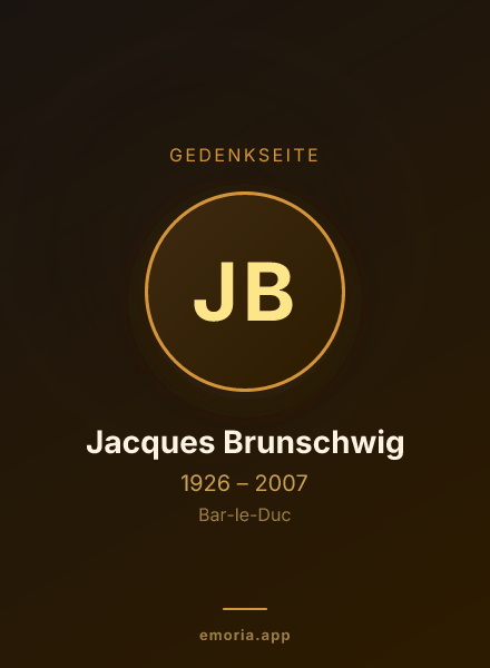 Gedenkportrait von Jacques Brunschwig
