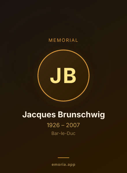 Memorial portrait of Jacques Brunschwig
