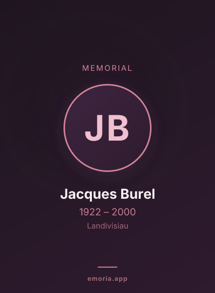 Memorial portrait of Jacques Burel